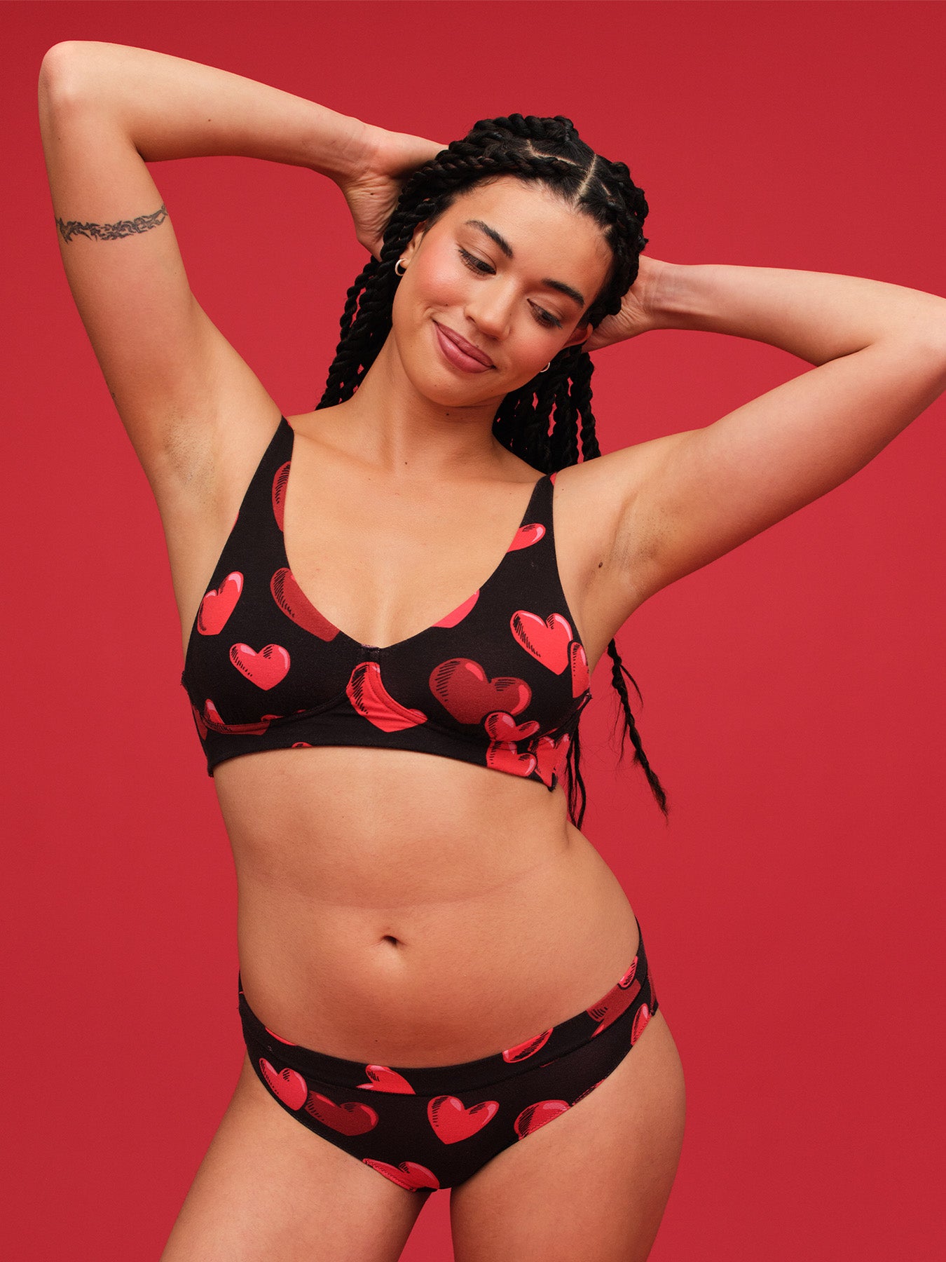 UltraModal™ FeelFree Longline Bralette | Floating Hearts
