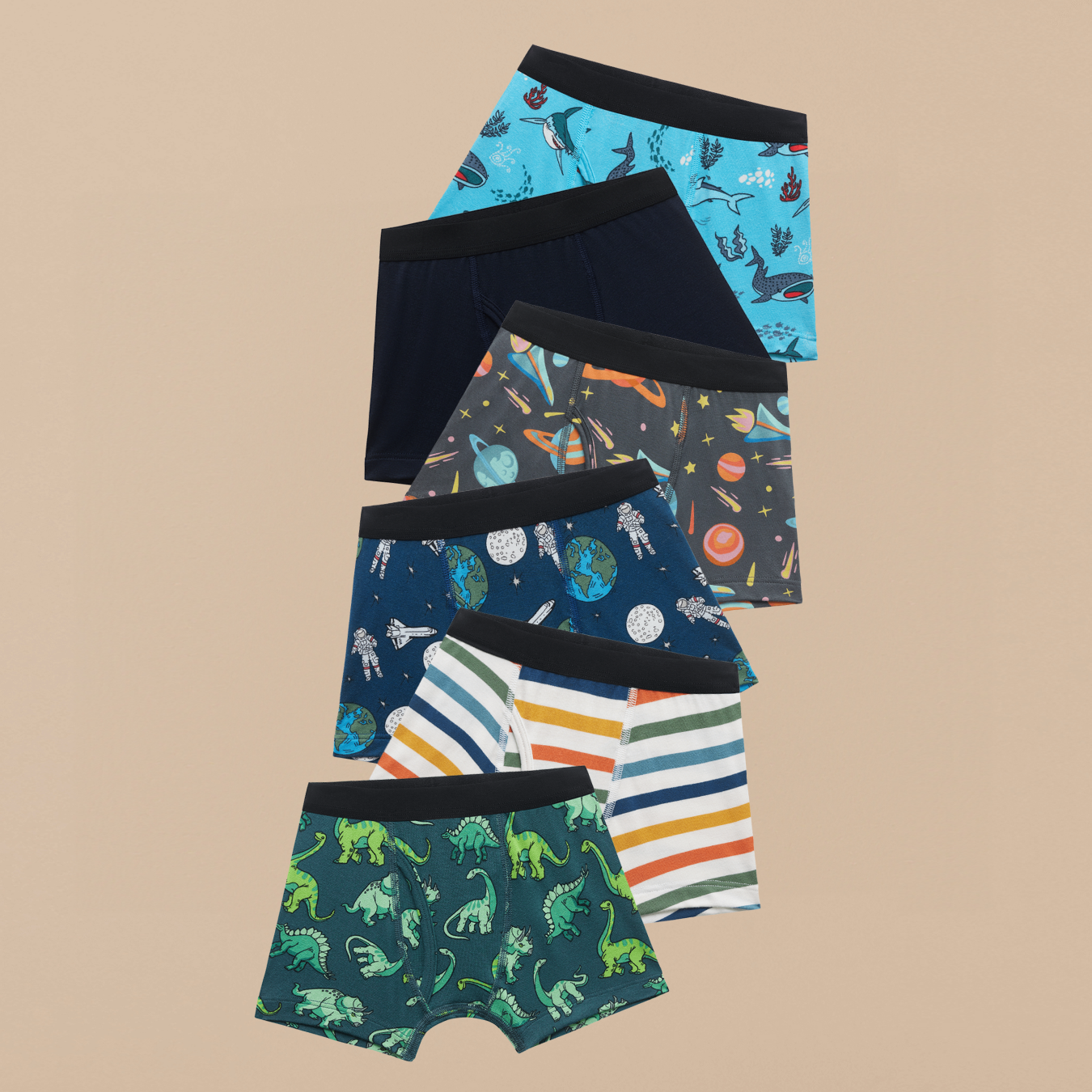 UltraModal™ Core Boys Boxer Brief 6-Pack | Jawsome Adventure Pack