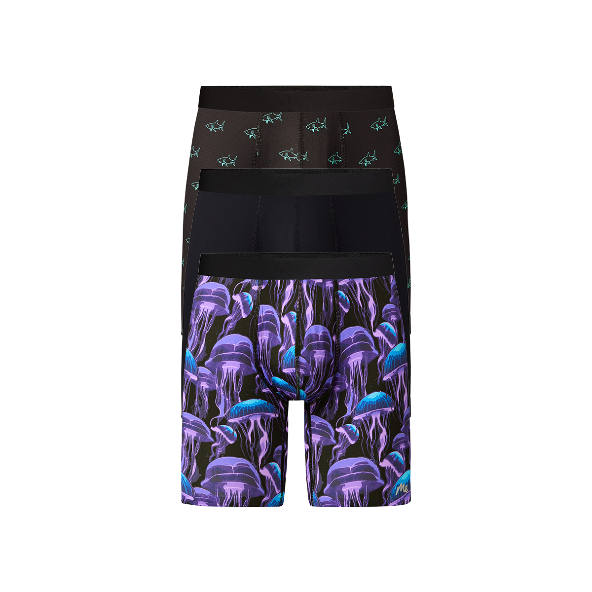 Breathe Long Boxer Brief w/ Fly 3-Pack | Cosmic Jellies Pack