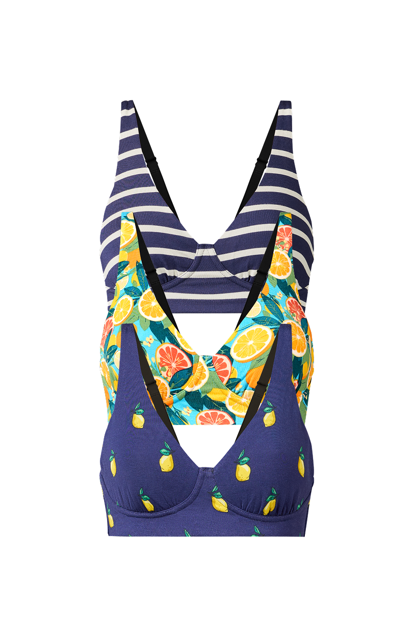 UltraModal™ Core FeelFree Longline Bralette 3-Pack | Amalfi Pack