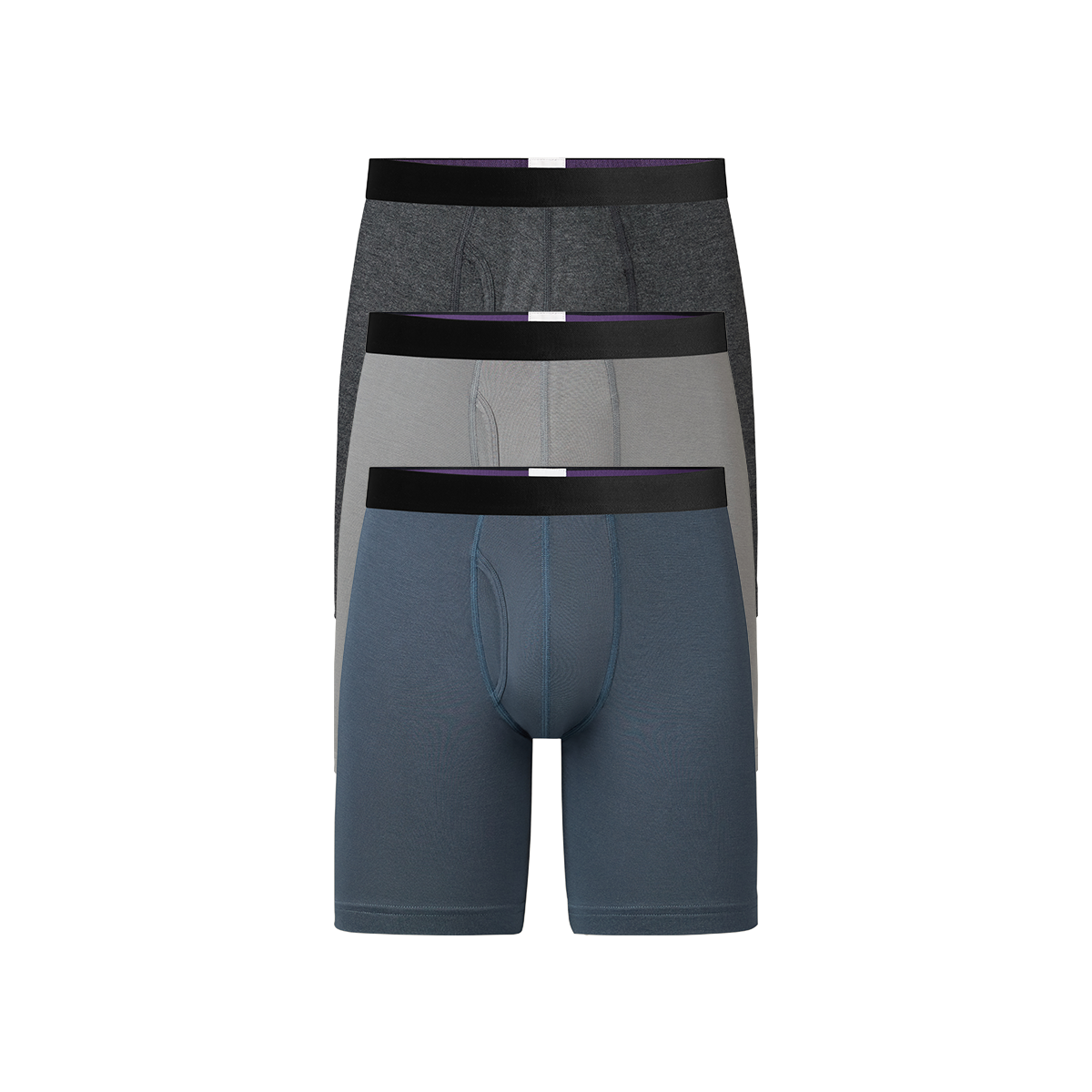 UltraModal™ Core Long Boxer Brief w/ Fly 3-Pack | Grey Tide Pack