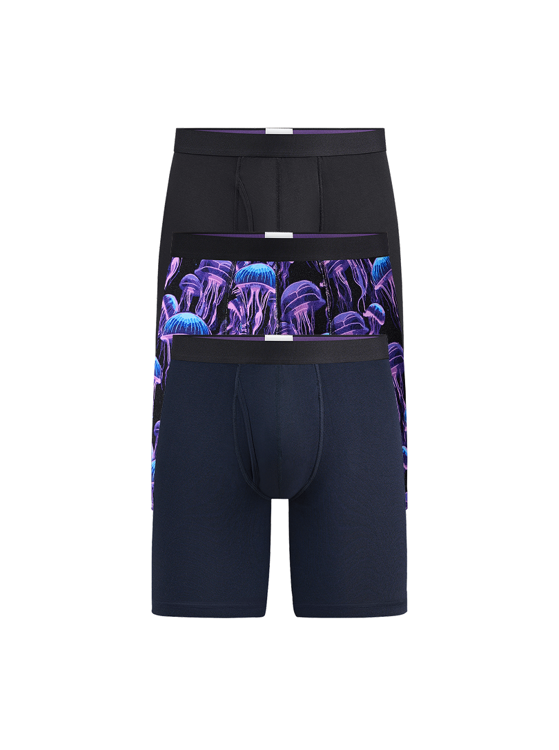 UltraModal™ Core Ball Caddy™ Long Boxer Brief w/ Fly 3-Pack | Wild Jellies Pack