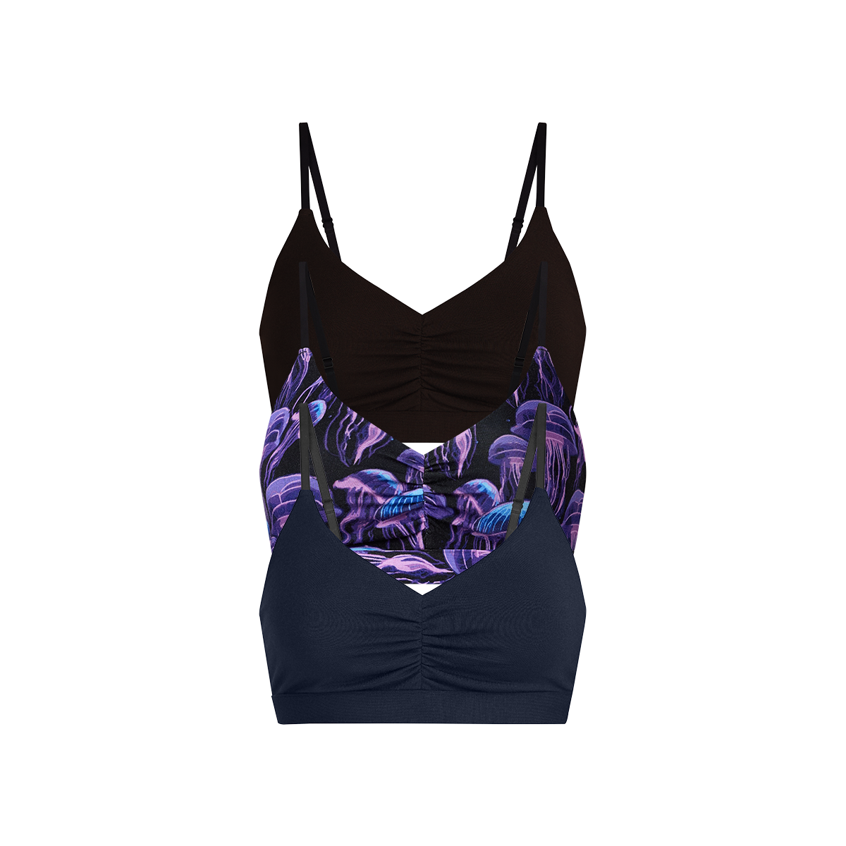 UltraModal™ FeelFree Ruched Bralette 3-Pack | Wild Jellies Pack