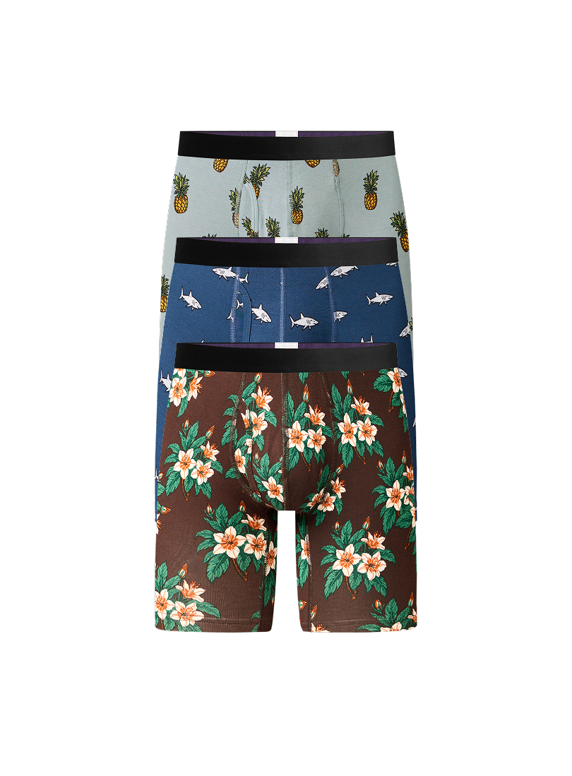 UltraModal™ Core Long Boxer Brief w/ Fly 3-Pack | Lei'd Back Pack