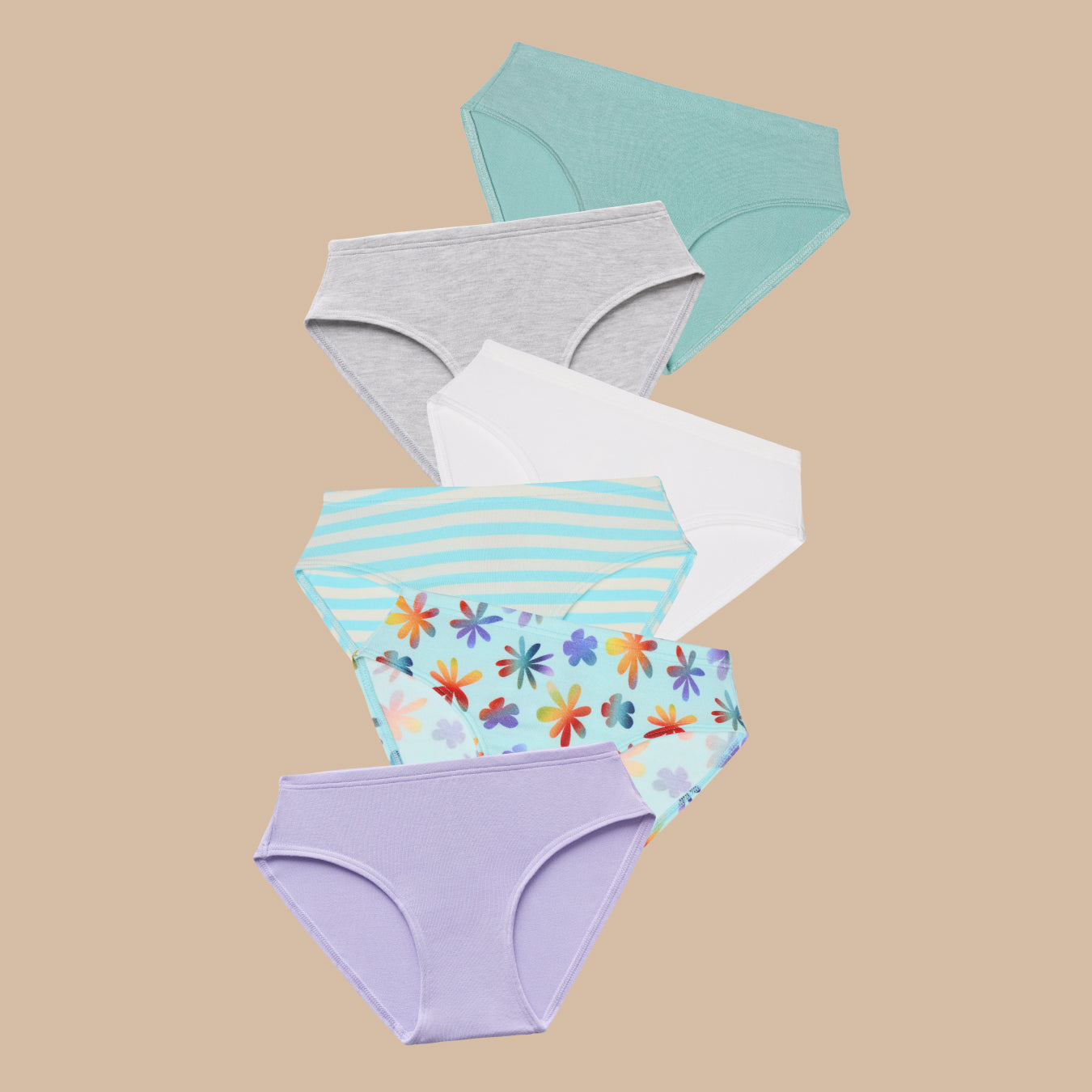 UltraModal™ FeelFree Girls Bikini Brief 6-Pack | Classic Spring Pack