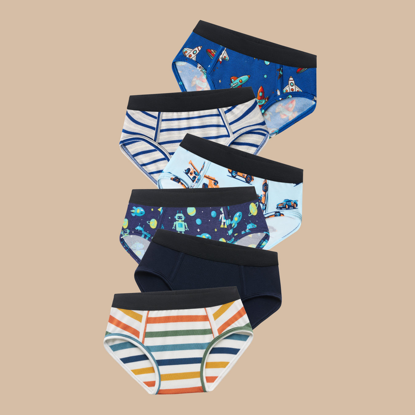 UltraModal™ Core Boys Brief 6-Pack | Space Robots Pack