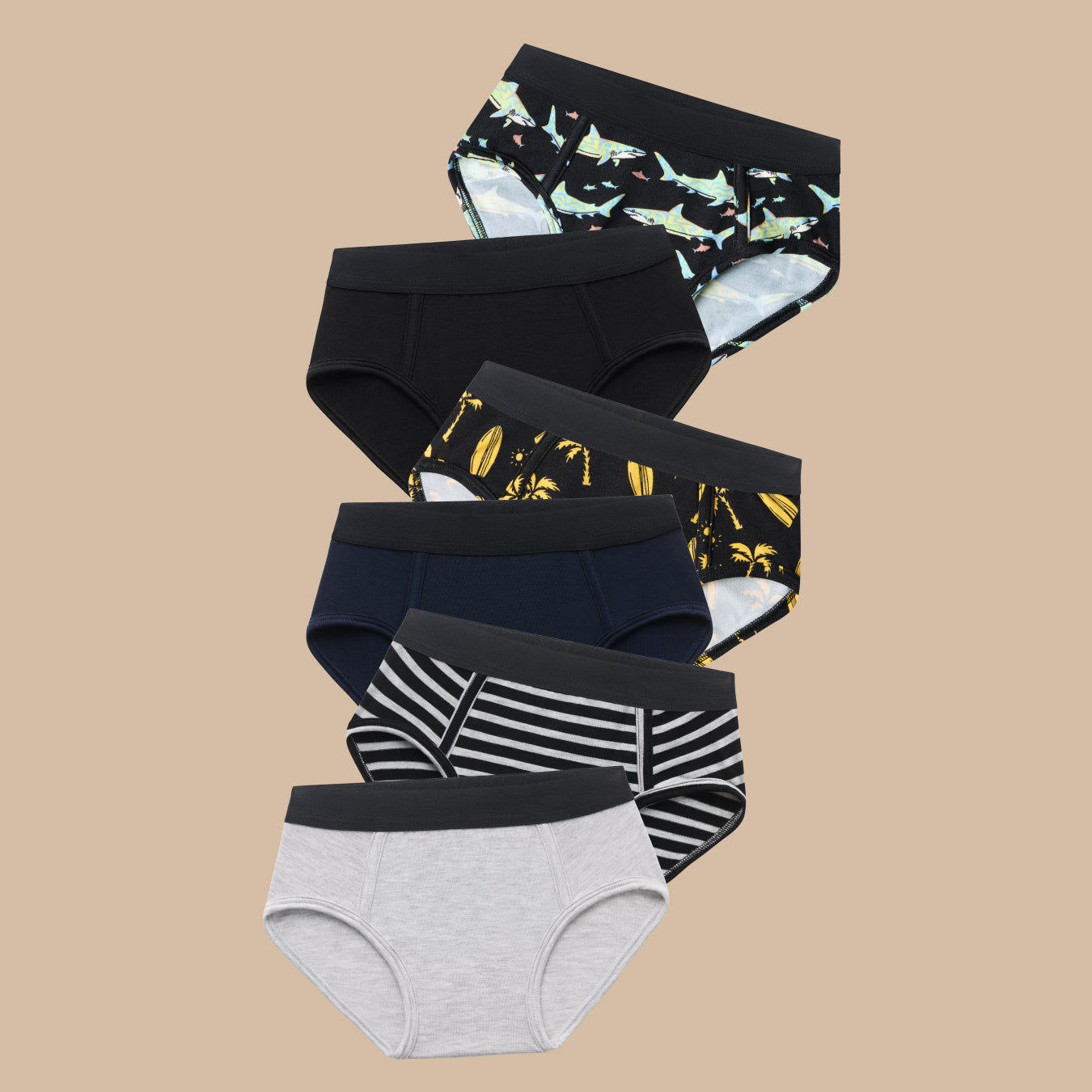 UltraModal™ Core Boys Brief 6-Pack | Beach Stripe Pack