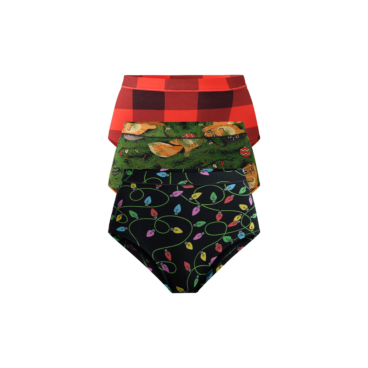 UltraModal™ FeelFree High-Waisted Cheeky 3-Pack | Meowy Christmas Pack
