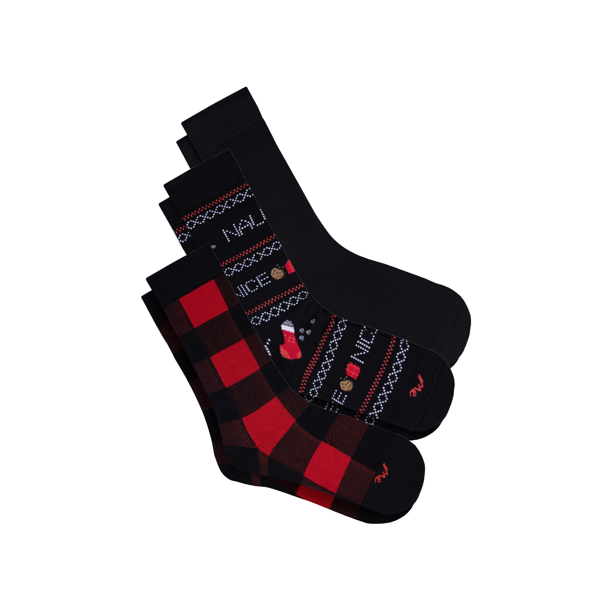 Heritage Crew Sock 3-Pack | Naughty or Nice Pack