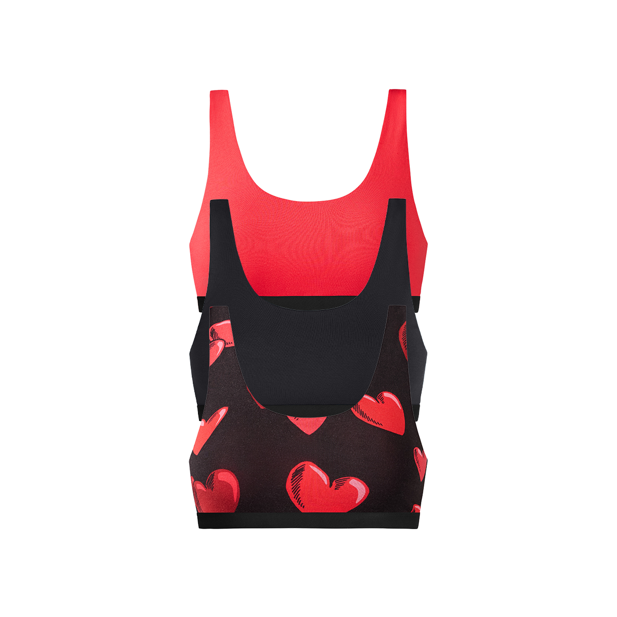 UltraModal™ Core Scoop Bralette 3-Pack | Floating Hearts Pack