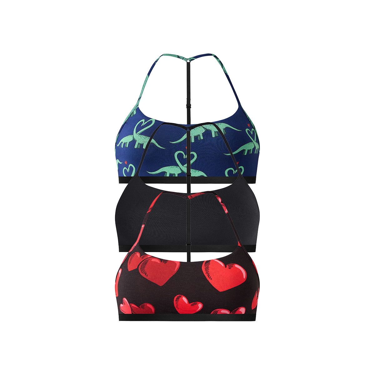 UltraModal™ Core T-Back Bralette 3-Pack | Saur in Love Pack