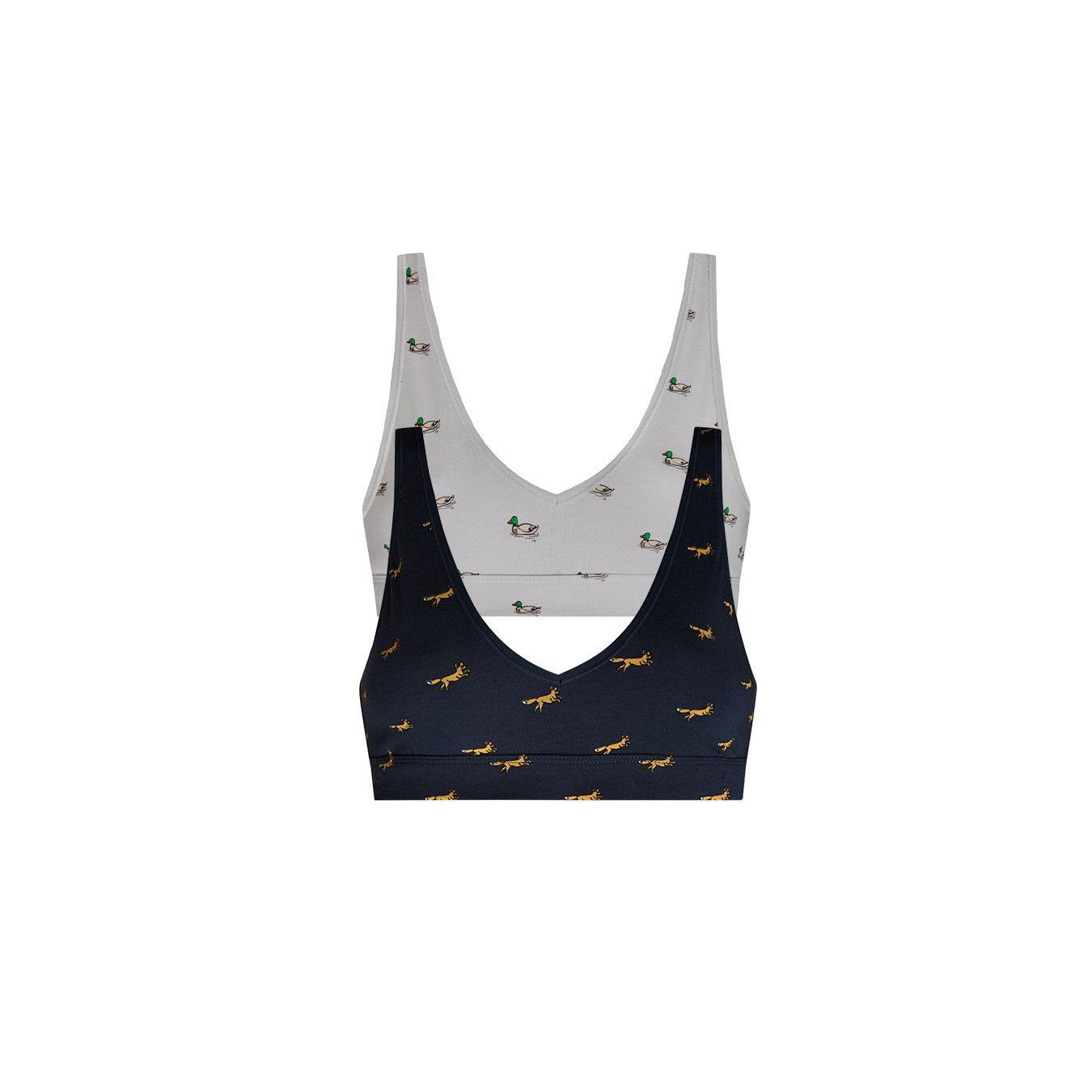 Stretch Cotton V-Neck Bralette 2-Pack | Cotton Adventurous Pack