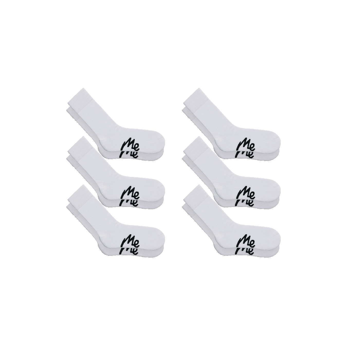 Heritage Crew Sock 6-Pack | White
