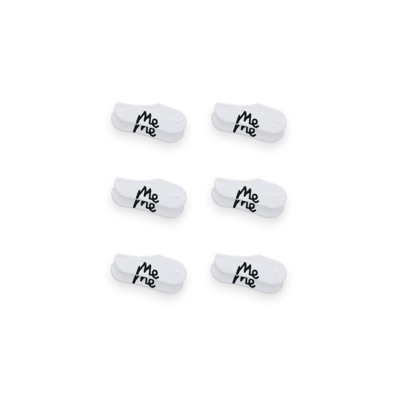 Heritage No Show Sock 6-Pack | White