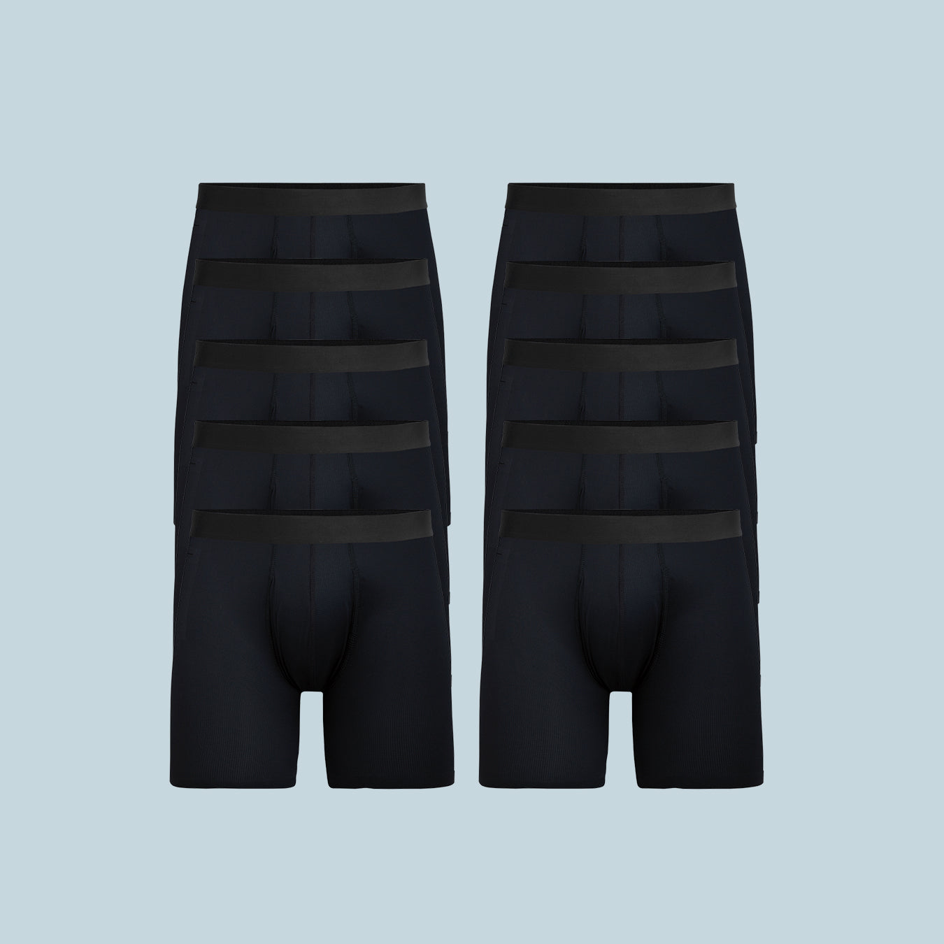 MoveMe Boxer Brief w/ Fly 10-Pack | Black