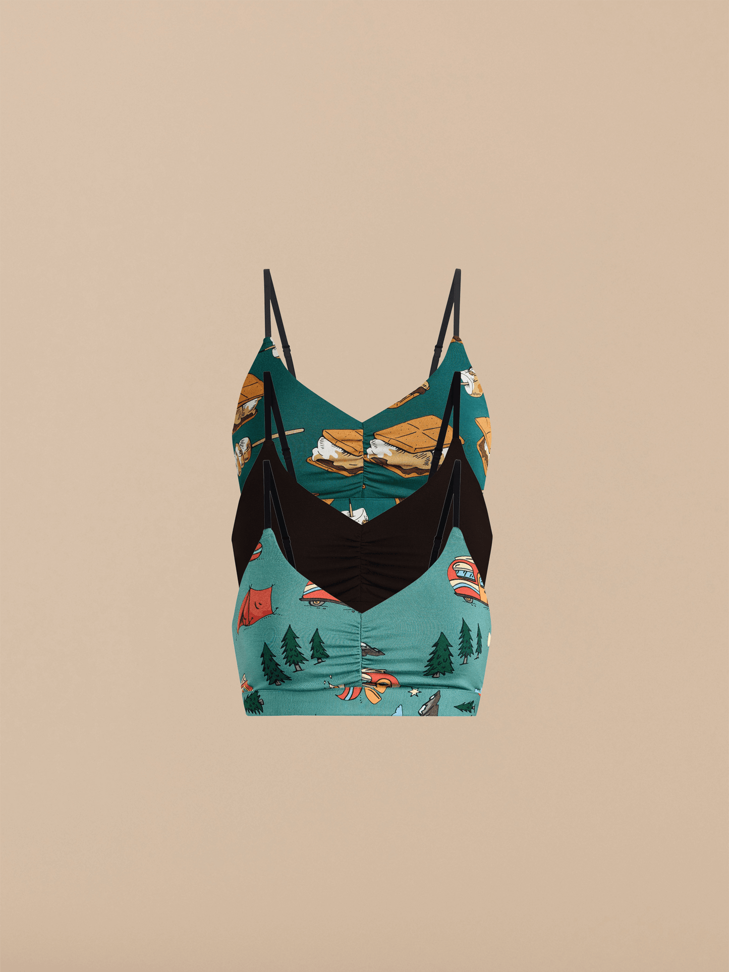 UltraModal™ FeelFree Ruched Bralette 3-Pack | Campin' Out Pack
