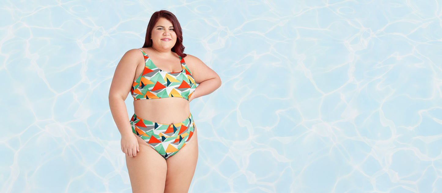 High-Waist Cheeky Bikini Swim Bottom | Angles