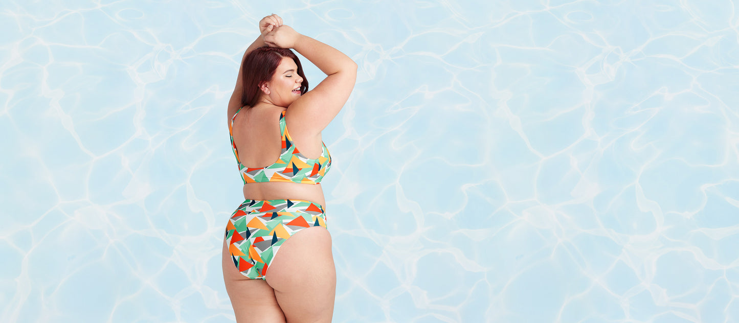 High-Waist Cheeky Bikini Swim Bottom | Angles