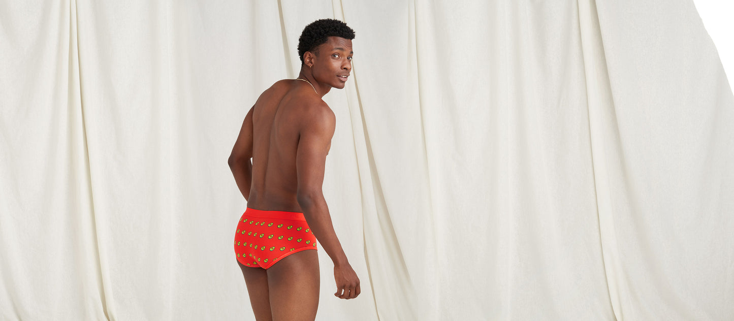 Stretch Cotton Brief w/ Fly | Avocados