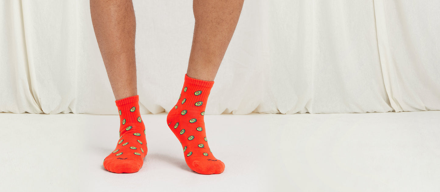 Heritage Quarter Sock | Avocados