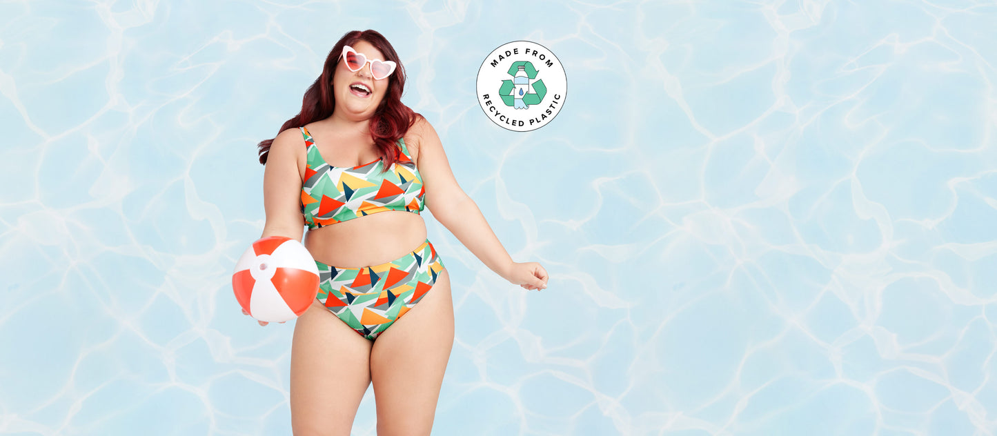 High-Waist Cheeky Bikini Swim Bottom | Angles
