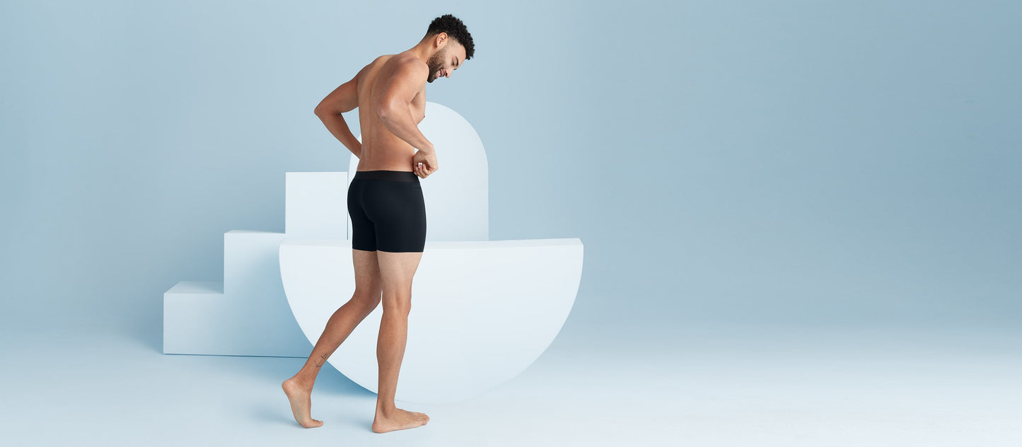 MoveMe Boxer Brief w/ Fly 6-Pack | Black