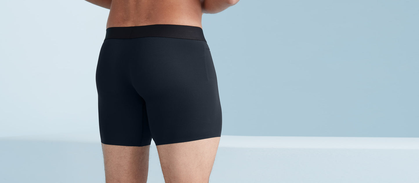MoveMe Boxer Brief w/ Fly 6-Pack | Black