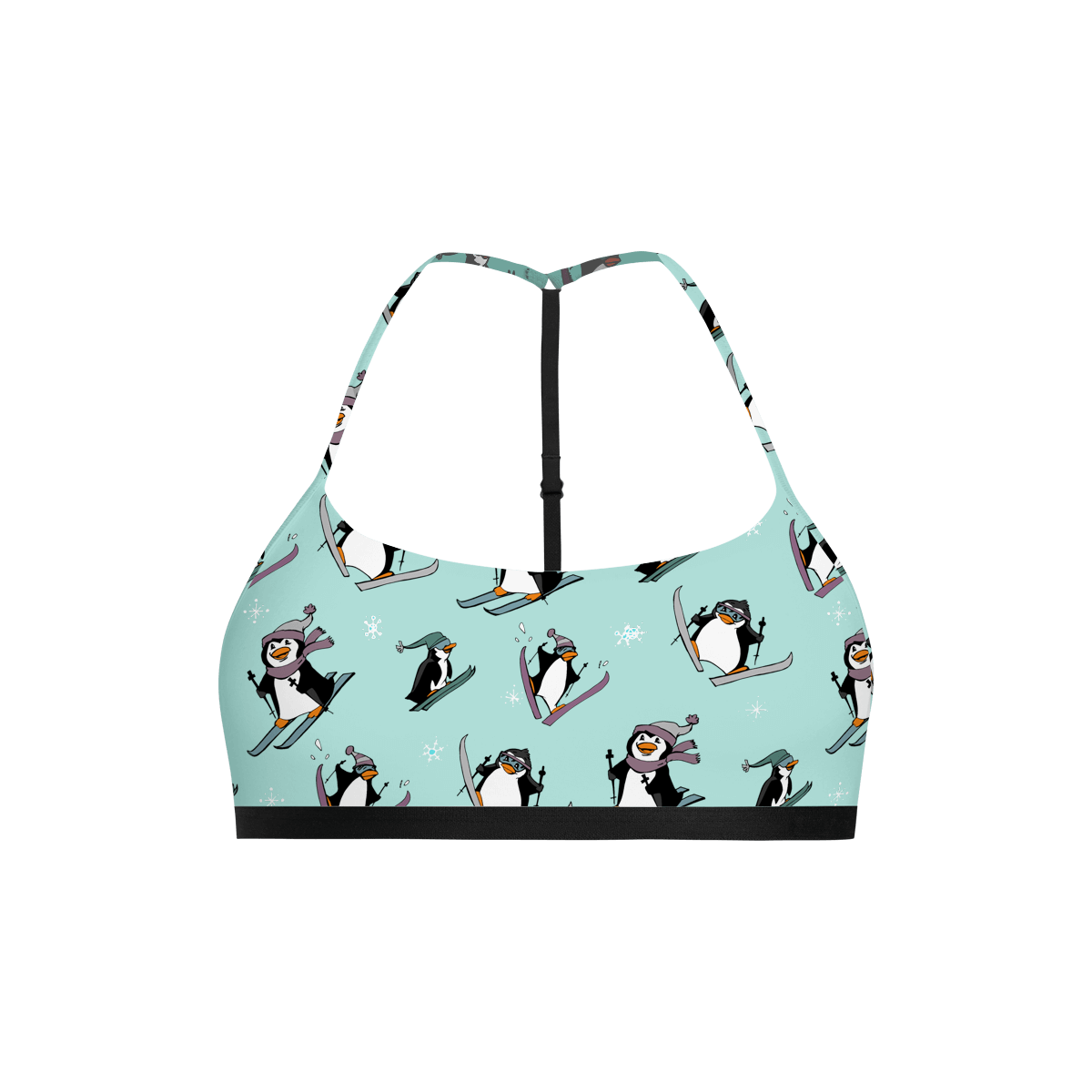 UltraModal™ Core T-Back Bralette | Penguins on Skis
