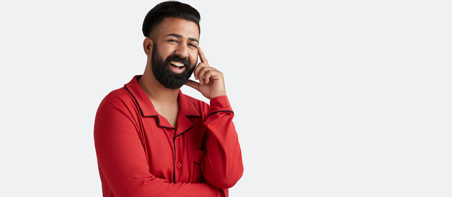 UltraModal™ Long Sleeve PJ Set - Men's | Cranberry