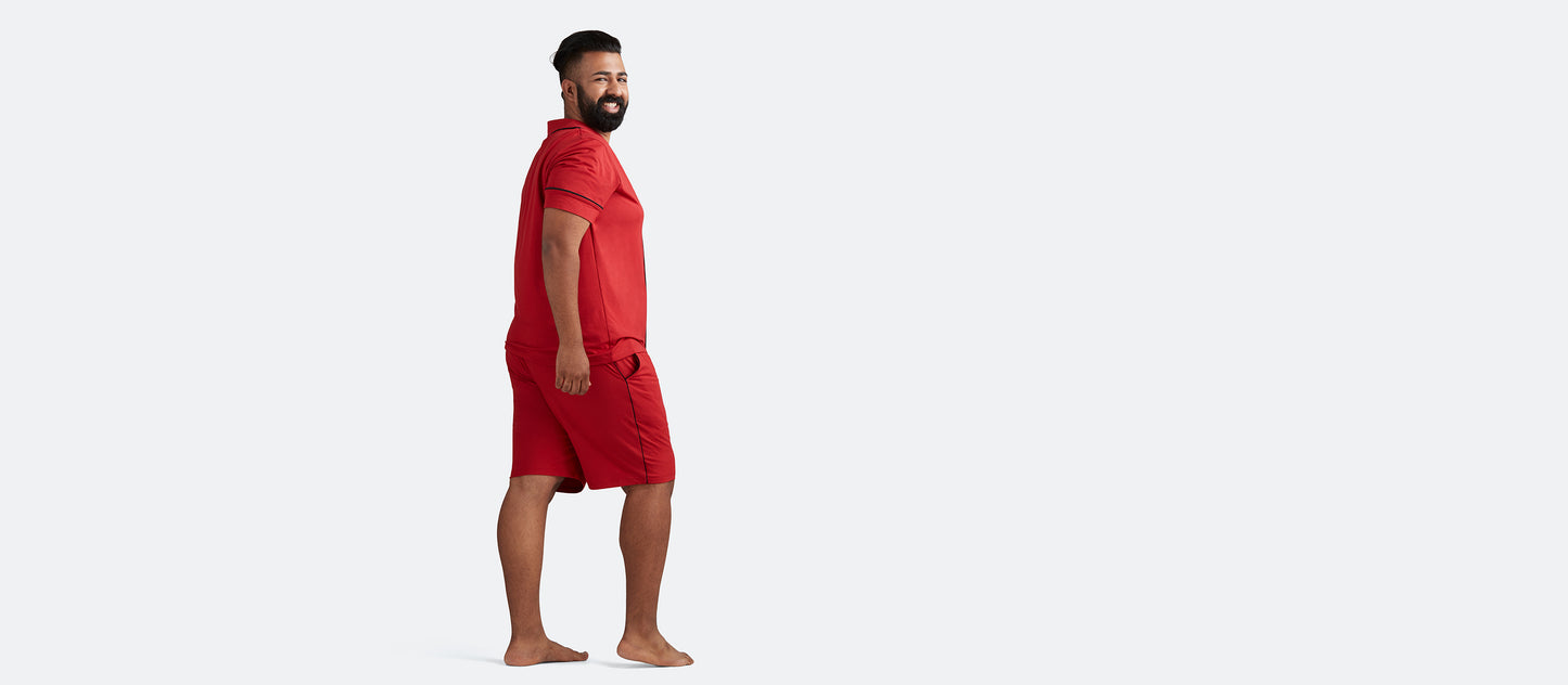 UltraModal™ Short Sleeve PJ Set - Men's | Cranberry