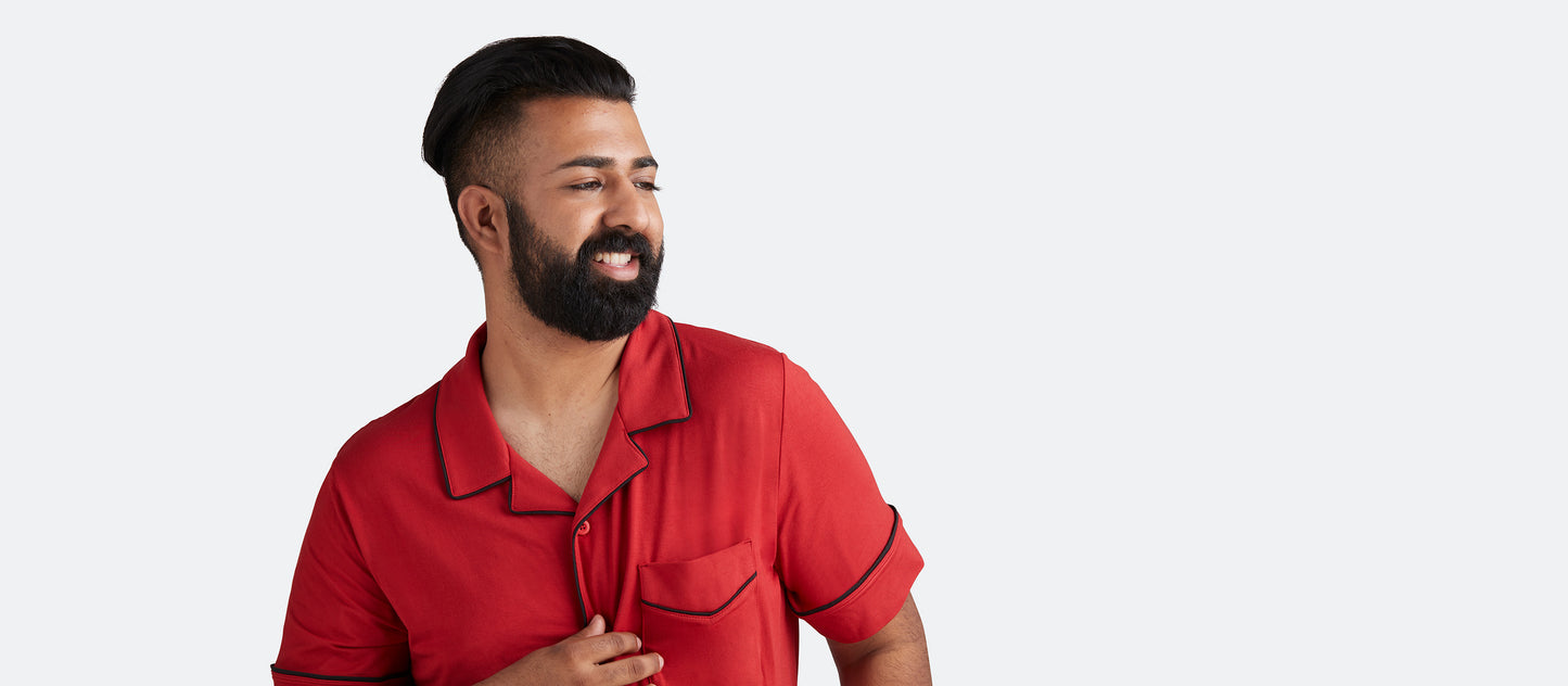 UltraModal™ Short Sleeve PJ Set - Men's | Cranberry