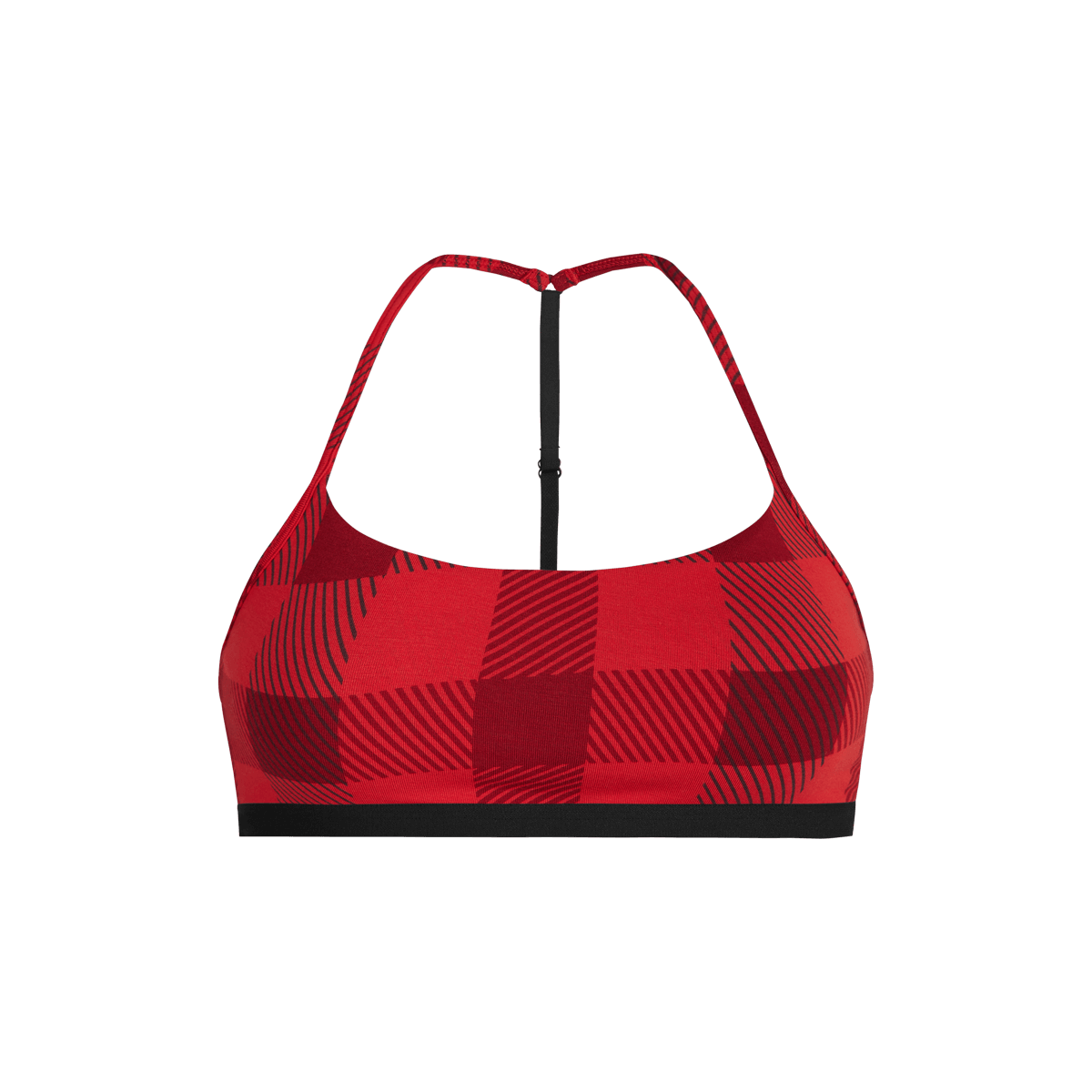 UltraModal™ Core T-Back Bralette | Crimson Plaid