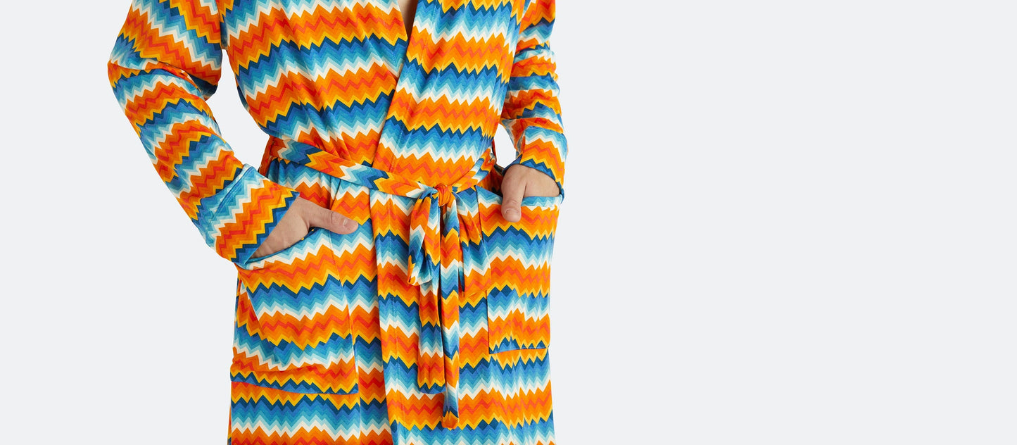 UltraModal™ Hooded Robe - Unisex | Groovy Chevron
