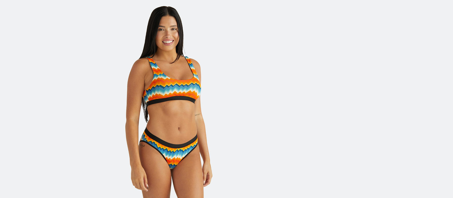 UltraModal™ Core Scoop Bralette | Groovy Chevron