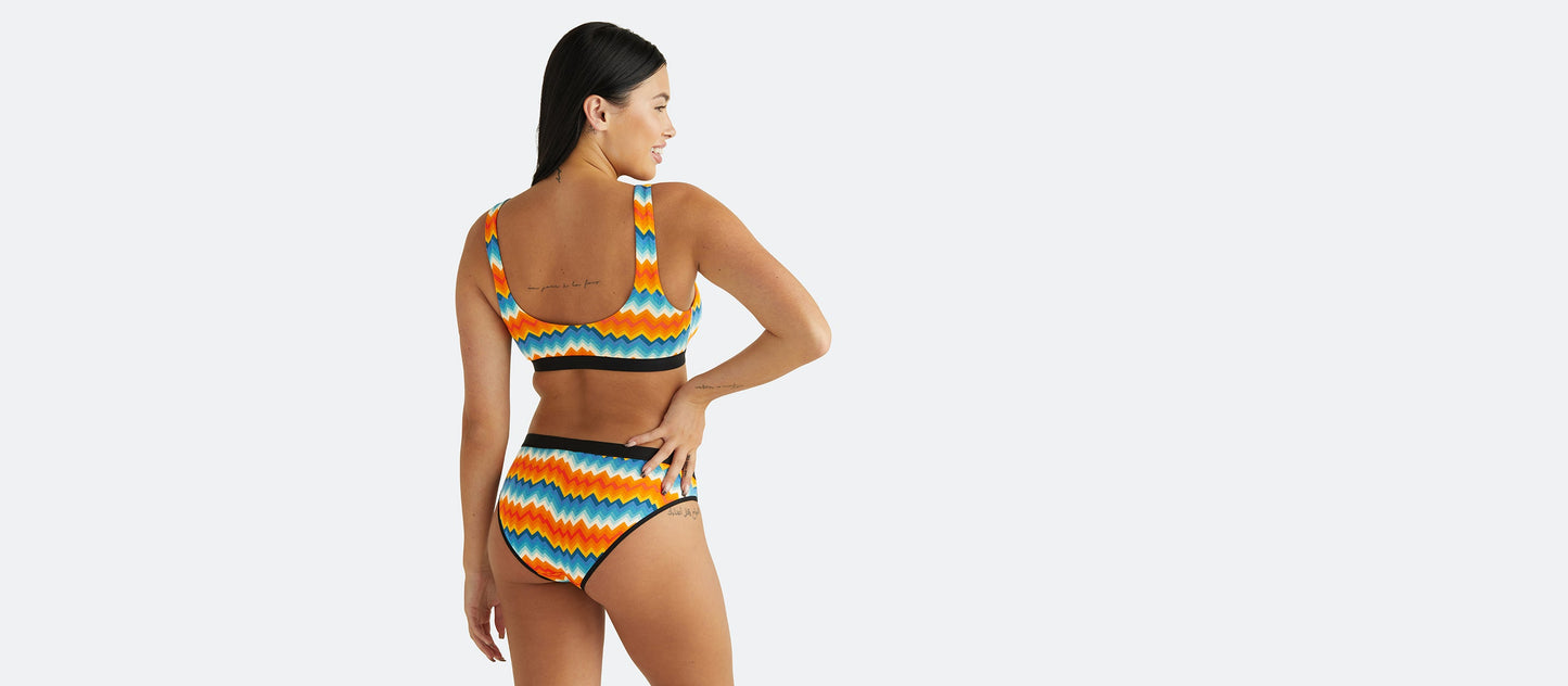 UltraModal™ Core Scoop Bralette | Groovy Chevron