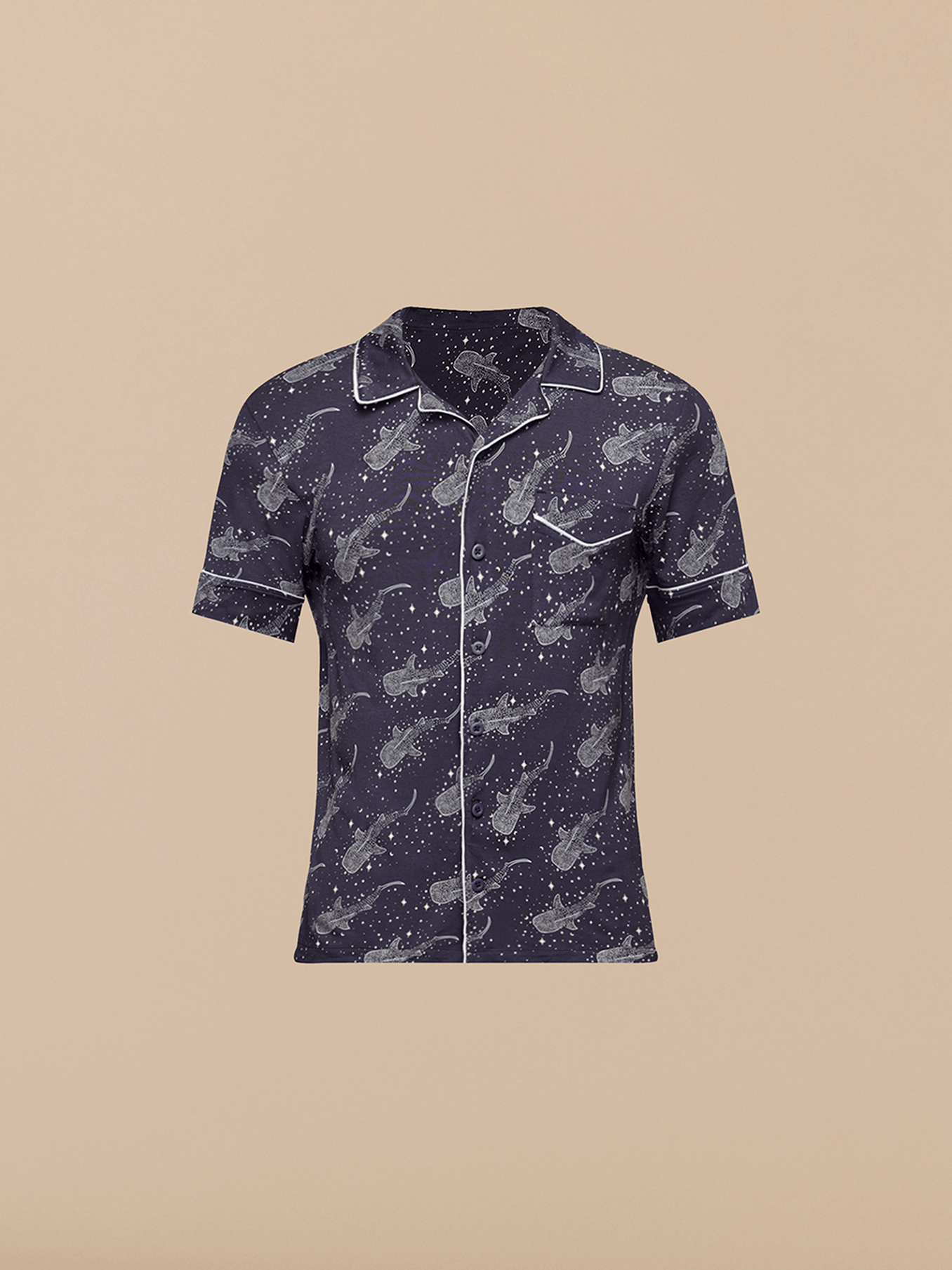 UltraModal™ Short Sleeve PJ Set - Men's | Starry Sharks