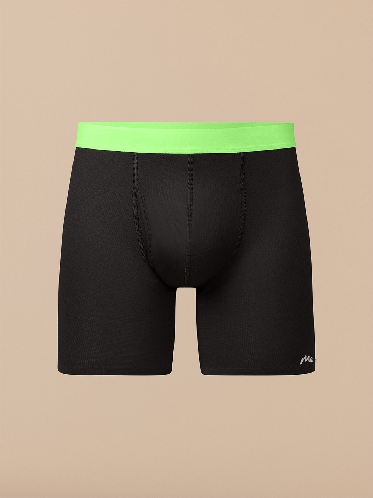 Breathe Ball Caddy™ Boxer Brief w/ Fly | Black/Electric Lime