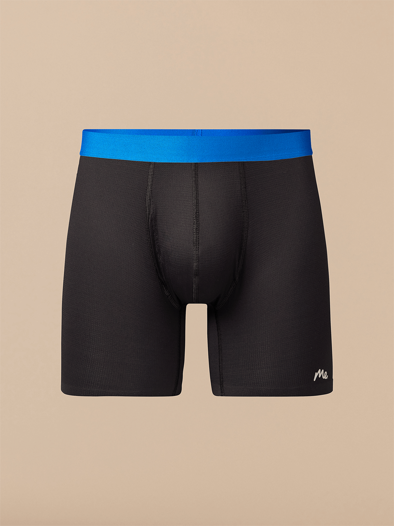 Breathe Boxer Brief w/ Fly | Black/Cobalt Blue