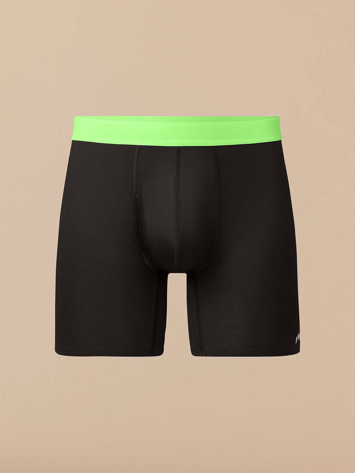 Breathe Boxer Brief w/ Fly | Black/Electric Lime