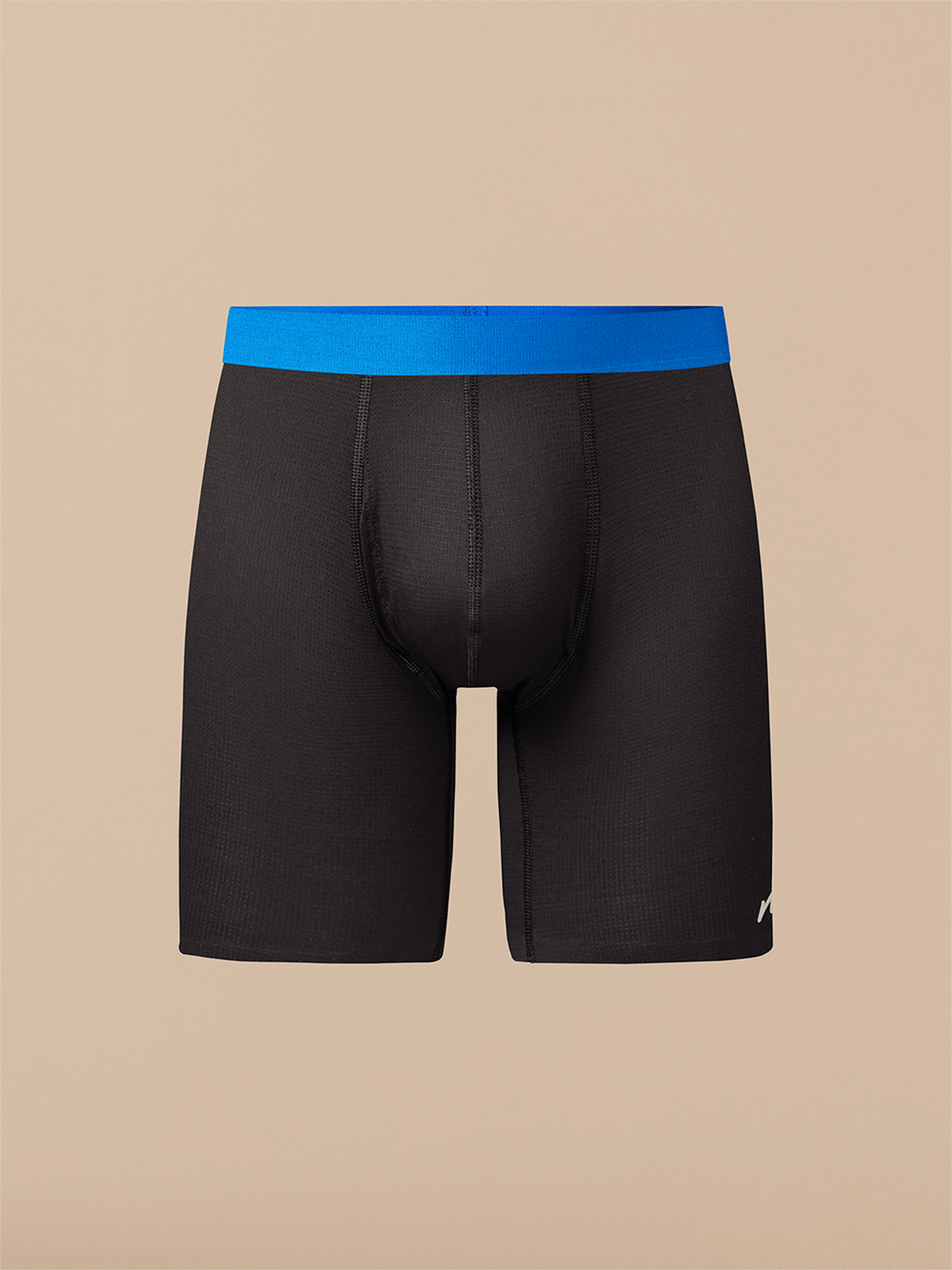 Breathe Long Boxer Brief w/ Fly | Black/Cobalt Blue