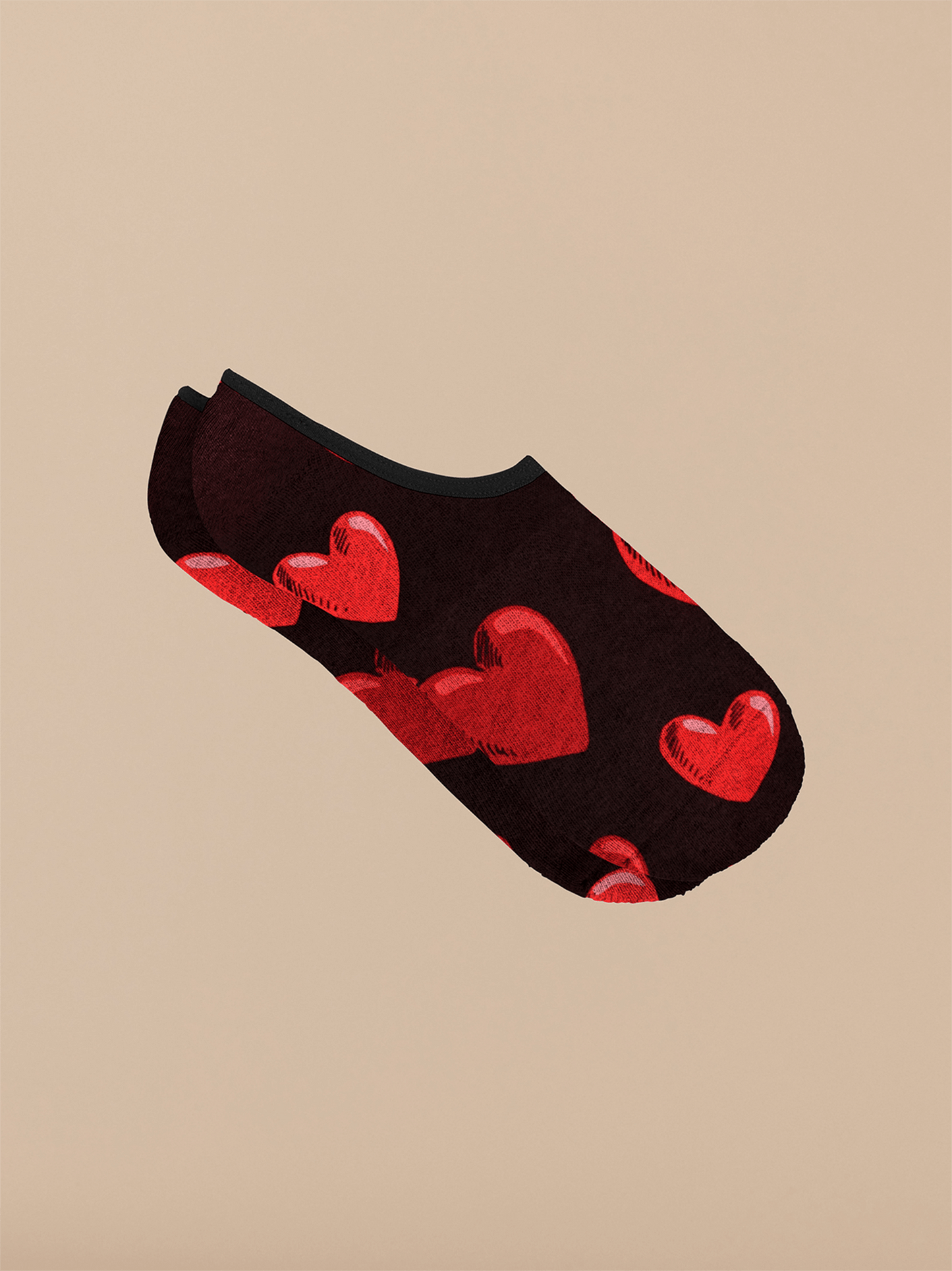 Heritage No Show Sock | Floating Hearts