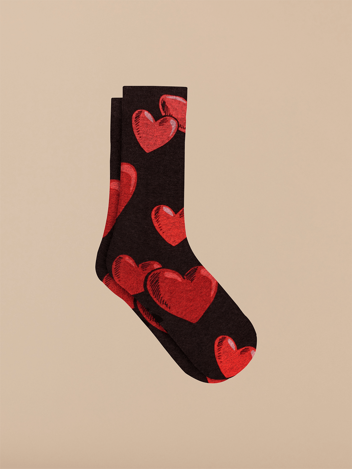 Heritage Crew Sock | Floating Hearts