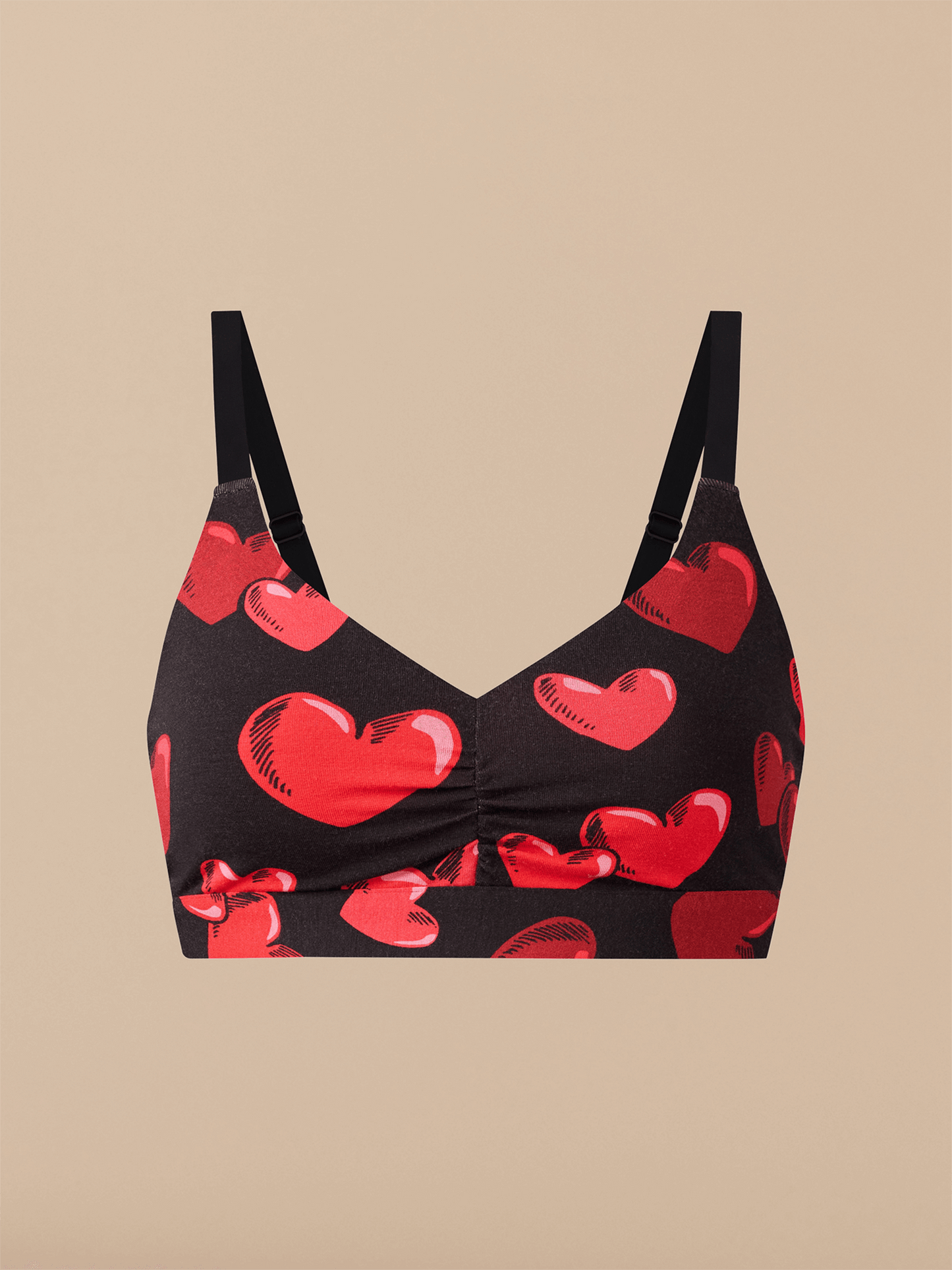 Curvy UltraModal™ FeelFree Ruched Bralette | Floating Hearts