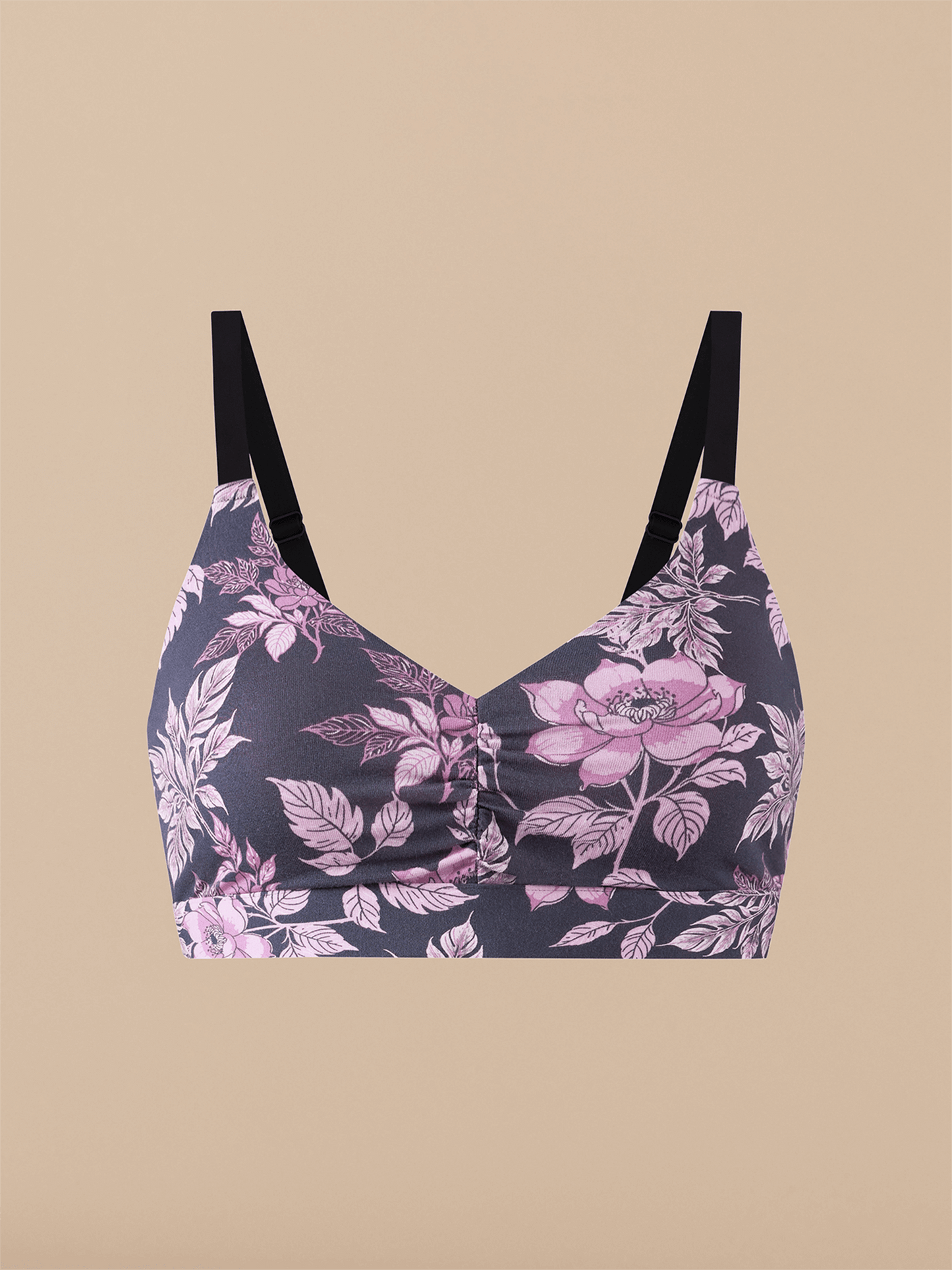 Curvy UltraModal™ FeelFree Ruched Bralette | Purple Bloom