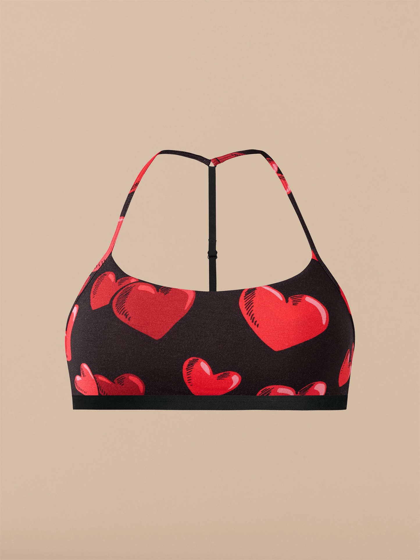 UltraModal™ Core T-Back Bralette | Floating Hearts