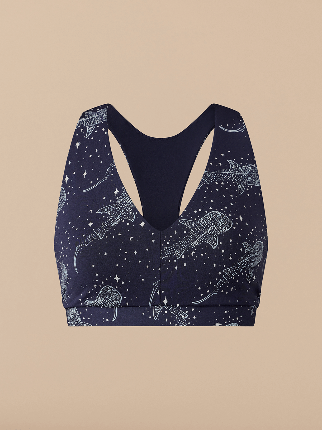 Curvy UltraModal™ FeelFree Racerback Bralette | Starry Sharks