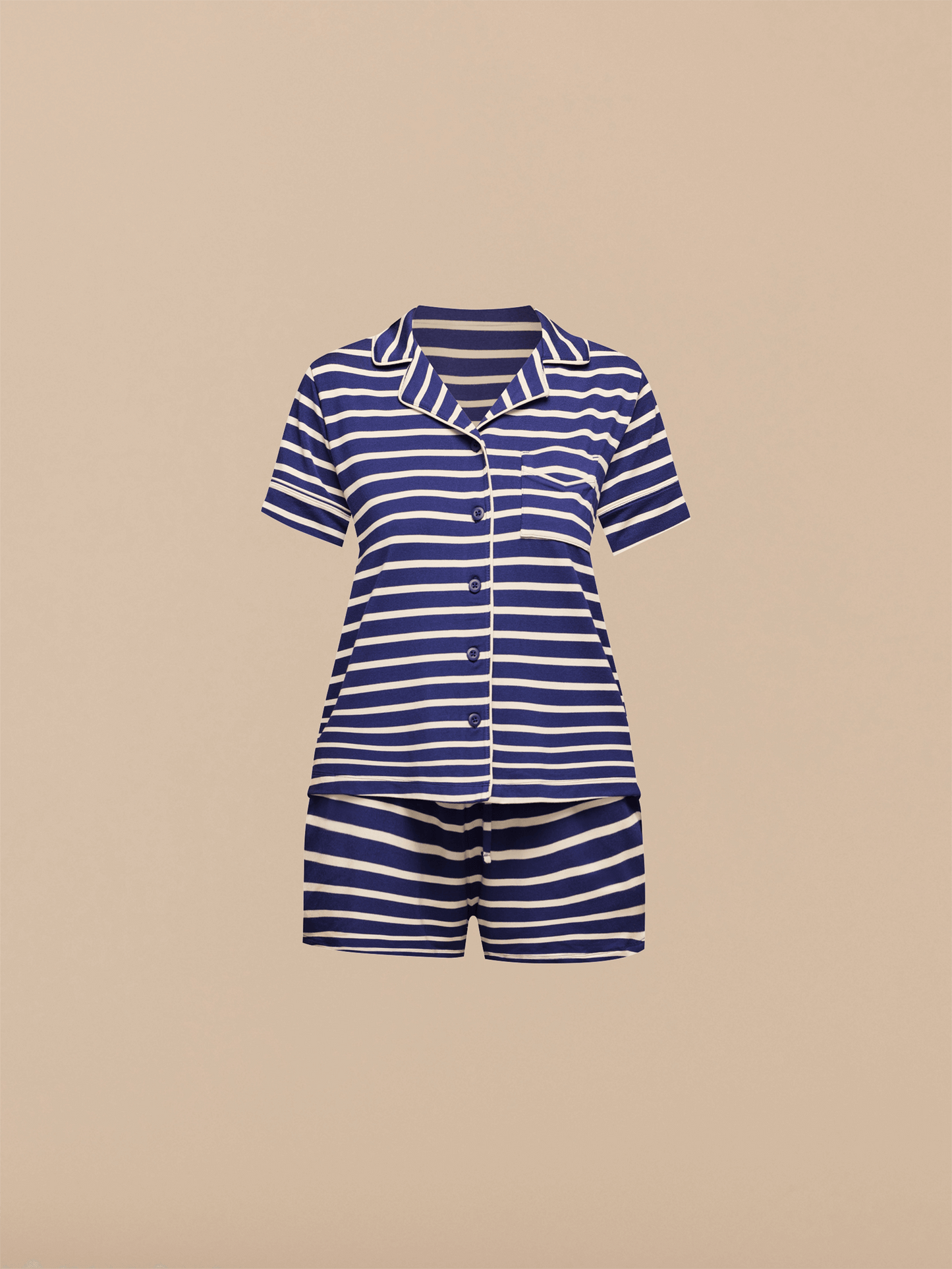 UltraModal™ Short Sleeve PJ Set - Women's | Navy Stripes