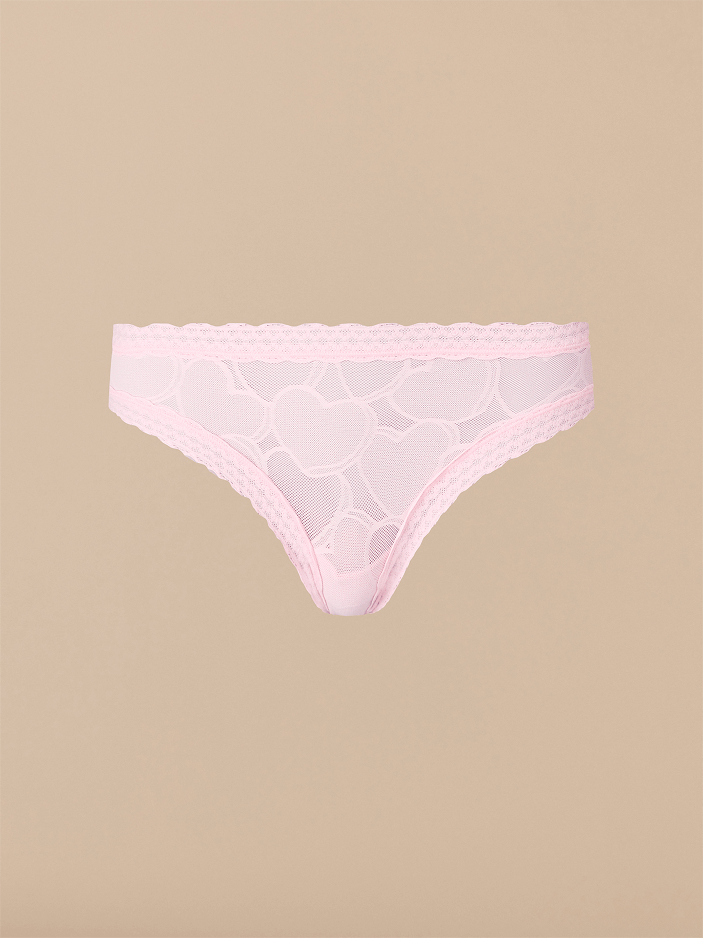 All Over Lace Tanga | Bubblegum Hearts