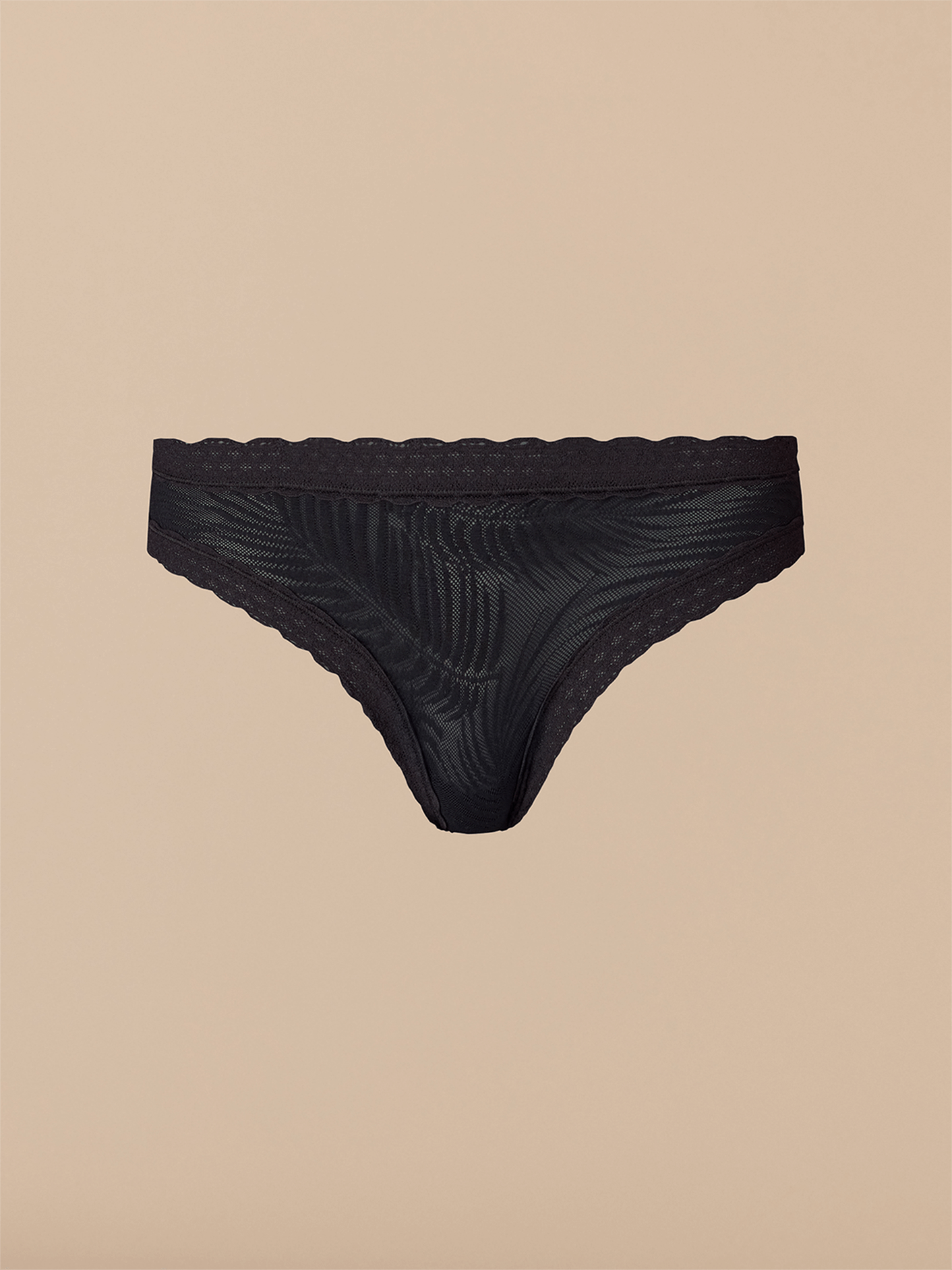 All Over Lace Tanga | Black Feather
