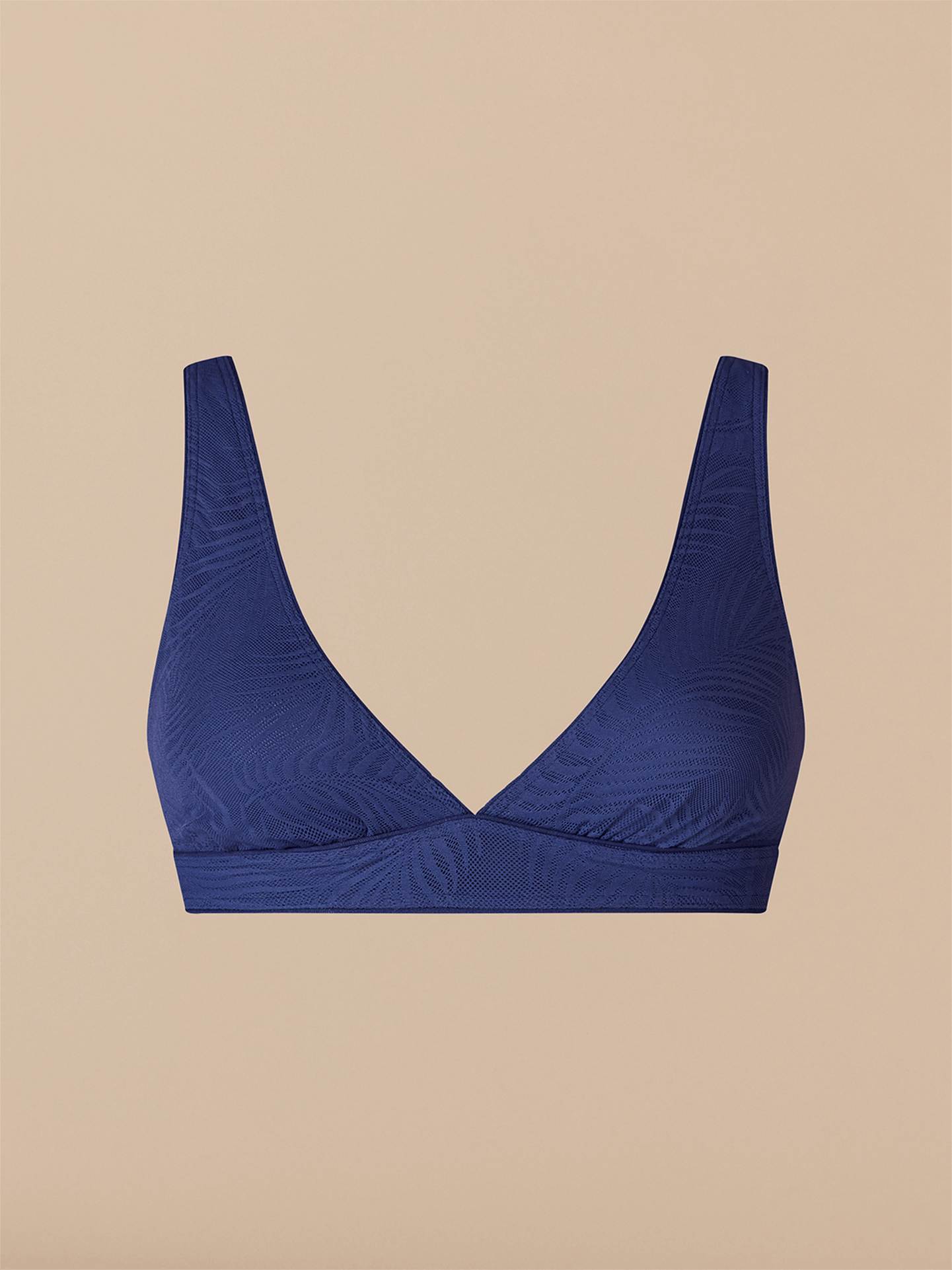 All Over Lace Plunge Bralette | Navy Feather